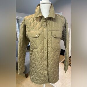 Blu Pepper Quilted Shacket Shirt Jacket small